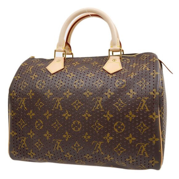 Auth LOUIS VUITTON SPEEDY 30 HAND BAG FUCHSIA MONOGRAM PERFO CANVAS - Picture 3 of 16